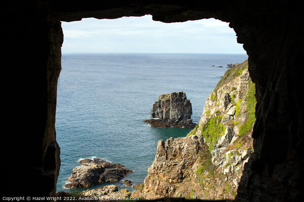 Window in the rock, Sark Picture Board by Hazel Wright