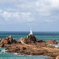 Buy canvas prints of Corbiere lighthouse by Hazel Wright