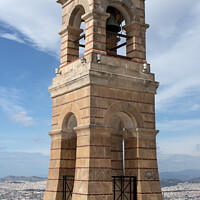Buy canvas prints of Top of lykabettos hill,Bell Tower Athens by Hazel Wright