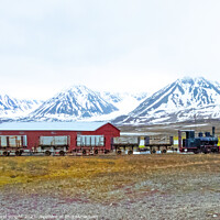 Buy canvas prints of Historic Ny-Alesund Engine, Svalbard's Past by Hazel Wright