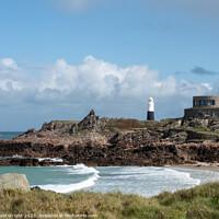Buy canvas prints of Mannez Lighthouse, Alderney by Hazel Wright