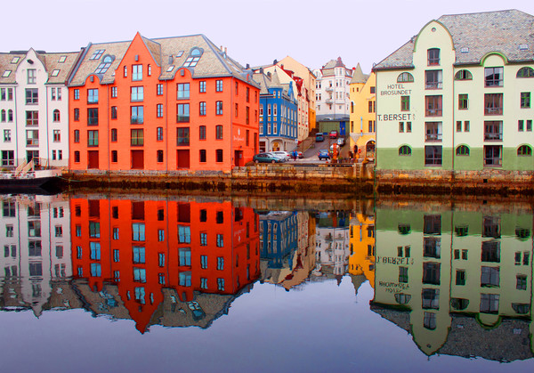 Alesund waterfront, Norway Picture Board by Hazel Wright