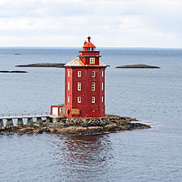 Buy canvas prints of Kjeungskjær Lighthouse, Norway by Hazel Wright