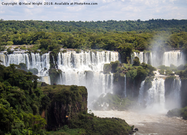 The waterfalls of Iguazu Falls Picture Board by Hazel Wright