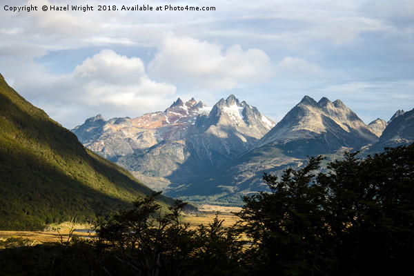 Majestic Mountains of Tierra del Fuego Picture Board by Hazel Wright