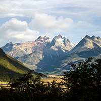 Buy canvas prints of Majestic Mountains of Tierra del Fuego by Hazel Wright