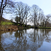 Buy canvas prints of Middle Pond - Lumsdale, Derbyshire by Hazel Wright