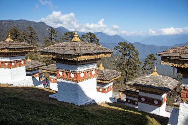 Stupas at the Dochula Pass, Bhutan Picture Board by Hazel Wright