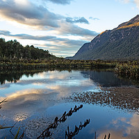 Buy canvas prints of Mirror Lake, New Zealand by Hazel Wright