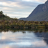 Buy canvas prints of Mirror lake, between Te Anua and Milford Sound, Ne by Hazel Wright