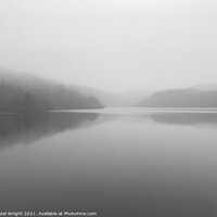 Buy canvas prints of Rivelin Dam on a misty afternoon by Hazel Wright