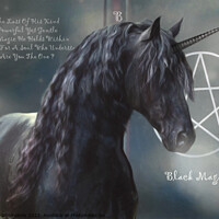 Buy canvas prints of Black Magic Unicorn by Trudi Simmonds