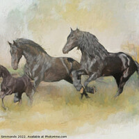 Buy canvas prints of Friesian Family by Trudi Simmonds