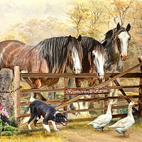 Buy canvas prints of Featherwell Farm by Trudi Simmonds