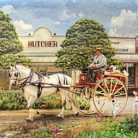 Buy canvas prints of The Butchers Cart by Trudi Simmonds