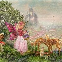 Buy canvas prints of The Fairy Garden by Trudi Simmonds