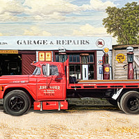 Buy canvas prints of Goldfields Garage by Trudi Simmonds