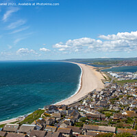 Buy canvas prints of Chesil Beach from Fortuneswell by Derek Daniel