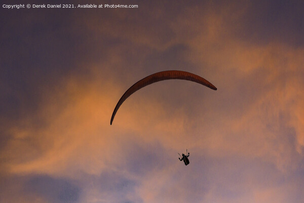 Colourful Paragliding Adventure Picture Board by Derek Daniel