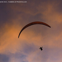 Buy canvas prints of Colourful Paragliding Adventure by Derek Daniel