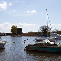 Buy canvas prints of Boats on the River Stour, Christchurch  by Derek Daniel