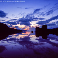 Buy canvas prints of Sunset at Eilean Donan Castle by Derek Daniel