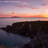Buy canvas prints of Dunquin Sunset, Dingle Peninsula (panoramic) by Derek Daniel