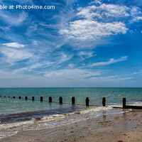 Buy canvas prints of Strengthening the Beach Defences by Derek Daniel