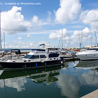 Buy canvas prints of Boats at Poole Quay by Derek Daniel