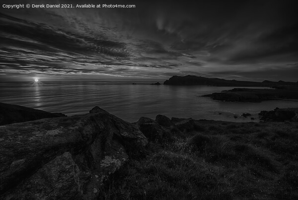 Sybil Head Sunset, Dingle Peninsula, Ireland (blac Picture Board by Derek Daniel