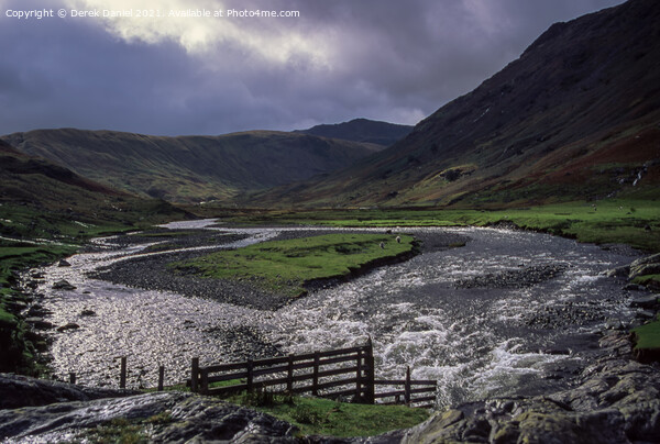 Moody day at Langstrath Beck Picture Board by Derek Daniel