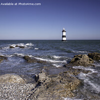 Buy canvas prints of Trwyn Du Lighthouse Penmon Anglesey (panoramic) by Derek Daniel