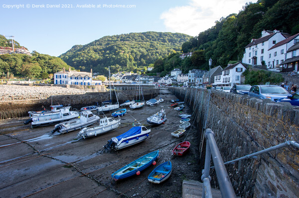 Captivating Lynmouth Harbour Picture Board by Derek Daniel