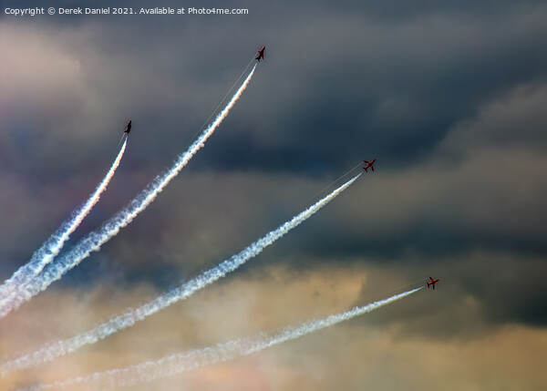 Thrilling Aerobatics at Bournemouth Airshow Picture Board by Derek Daniel