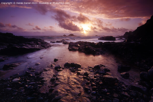 Majestic Sunset at Cape Cornwall Picture Board by Derek Daniel