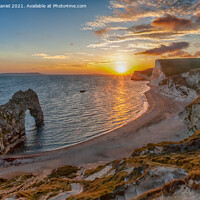Buy canvas prints of Durdle Dor Sunset, Dorset by Derek Daniel