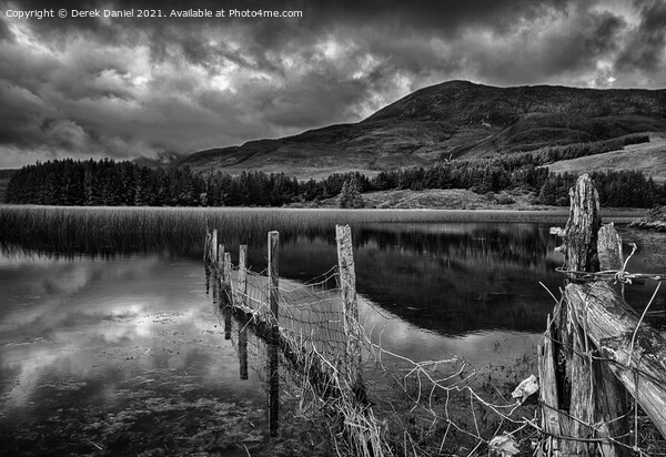 Loch Cill Chriosd, Skye, Scotland (mono) Picture Board by Derek Daniel
