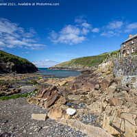 Buy canvas prints of Secluded Cornish Cove by Derek Daniel