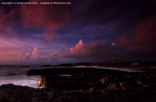 Tranquil Cornish Sunset Picture Board by Derek Daniel