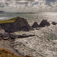 Buy canvas prints of Dramatic Devonshire Coastline by Derek Daniel