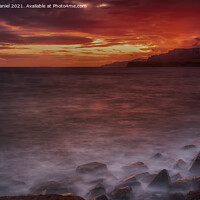 Buy canvas prints of Stunning Sunset over the Jurassic Seascape by Derek Daniel