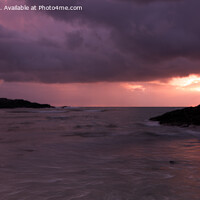 Buy canvas prints of Trearddur Beach Sunset by Derek Daniel
