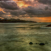 Buy canvas prints of Breathtaking Trearddur Bay Sunset by Derek Daniel