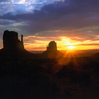 Buy canvas prints of Majestic Sunrise in Monument Valley by Derek Daniel