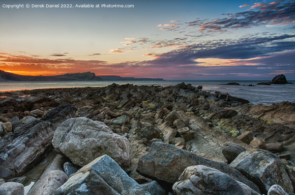 Mupe Rocks at sunrise Picture Board by Derek Daniel