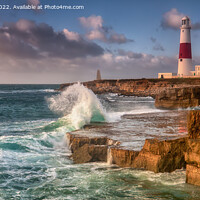 Buy canvas prints of The Power of the sea at Portland Bill Lighthouse by Derek Daniel