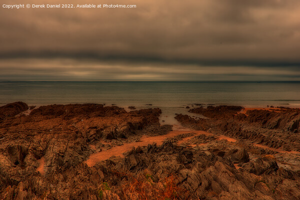 Woolacombe Rocks, Sand and Sea Picture Board by Derek Daniel
