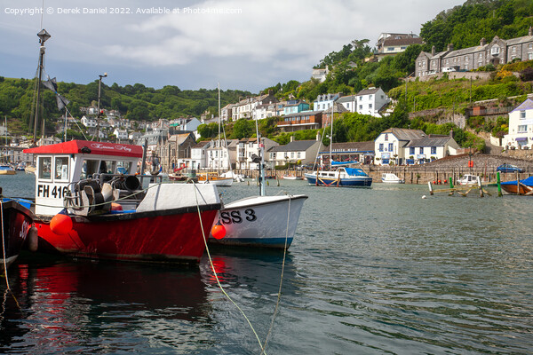 Colourful Boats and Hillside Homes Picture Board by Derek Daniel
