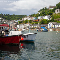 Buy canvas prints of Colourful Boats and Hillside Homes by Derek Daniel