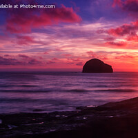 Buy canvas prints of Trebarwith Strand Sunset, Cornwall (panoramic) by Derek Daniel